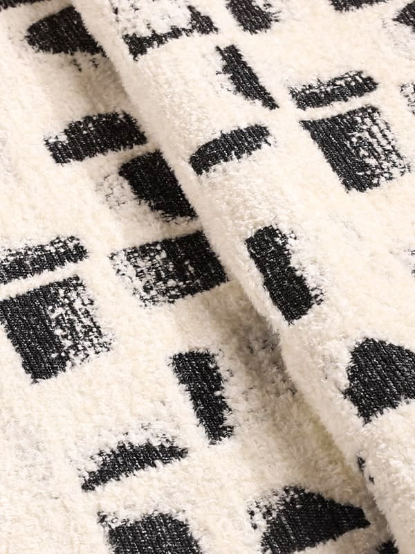 Fabraic Jacquard Geoiméadrach Ealaíne MILAN
